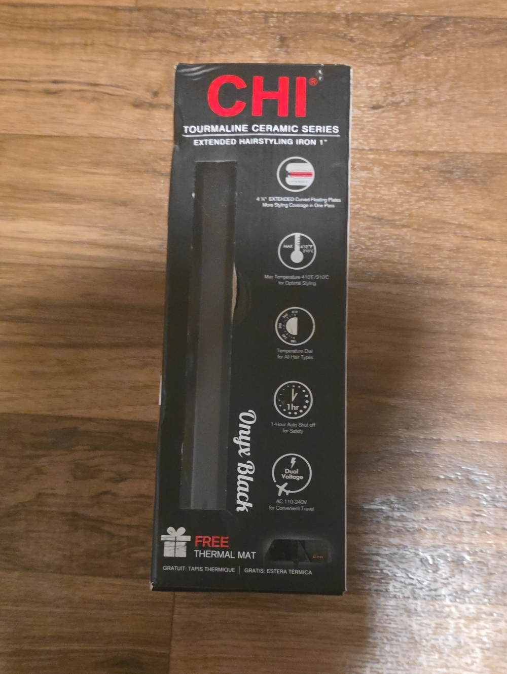 CHI Onyx Black Tourmaline Ceramic Hair Straightener - Black